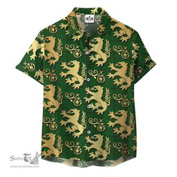 ScotsTee Shop Scottish Mar Tribe Clan Tartan Lion Rampant Hawaiian Shirt
