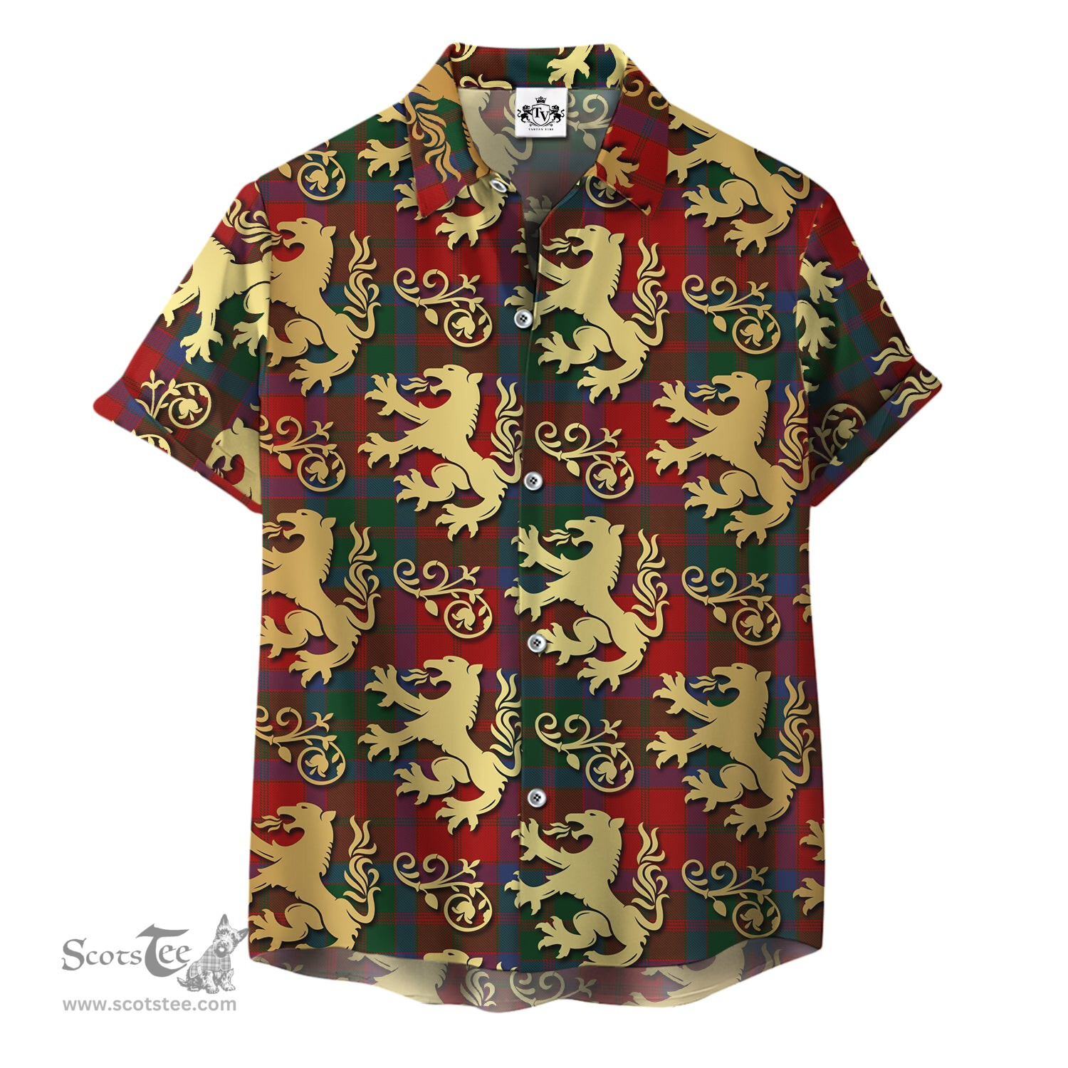 ScotsTee Shop Scottish MacQuarrie 02 Clan Tartan Lion Rampant Hawaiian Shirt