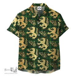 ScotsTee Shop Scottish Ross Hunting 02 Clan Tartan Lion Rampant Hawaiian Shirt