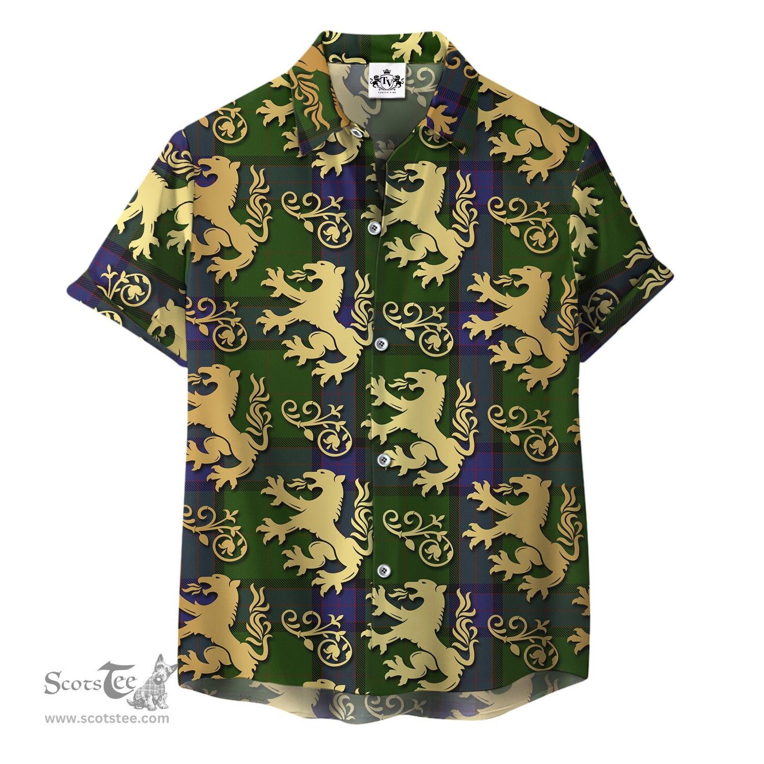 ScotsTee Shop Scottish MacWilliam Hunting Clan Tartan Lion Rampant Hawaiian Shirt