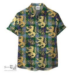 ScotsTee Shop Scottish Porteous Clan Tartan Lion Rampant Hawaiian Shirt