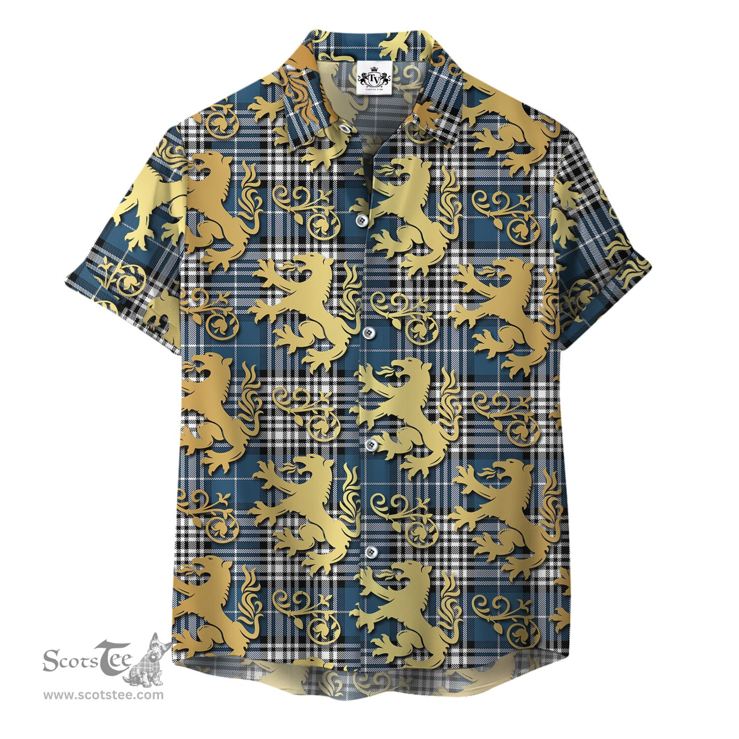 ScotsTee Shop Scottish Napier Modern Clan Tartan Lion Rampant Hawaiian Shirt