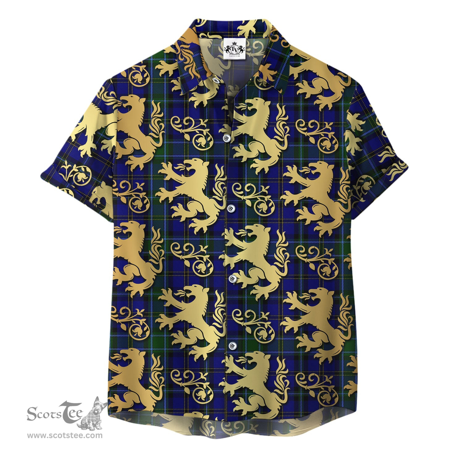 ScotsTee Shop Scottish Weir Clan Tartan Lion Rampant Hawaiian Shirt