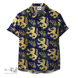 ScotsTee Shop Scottish Weir Clan Tartan Lion Rampant Hawaiian Shirt