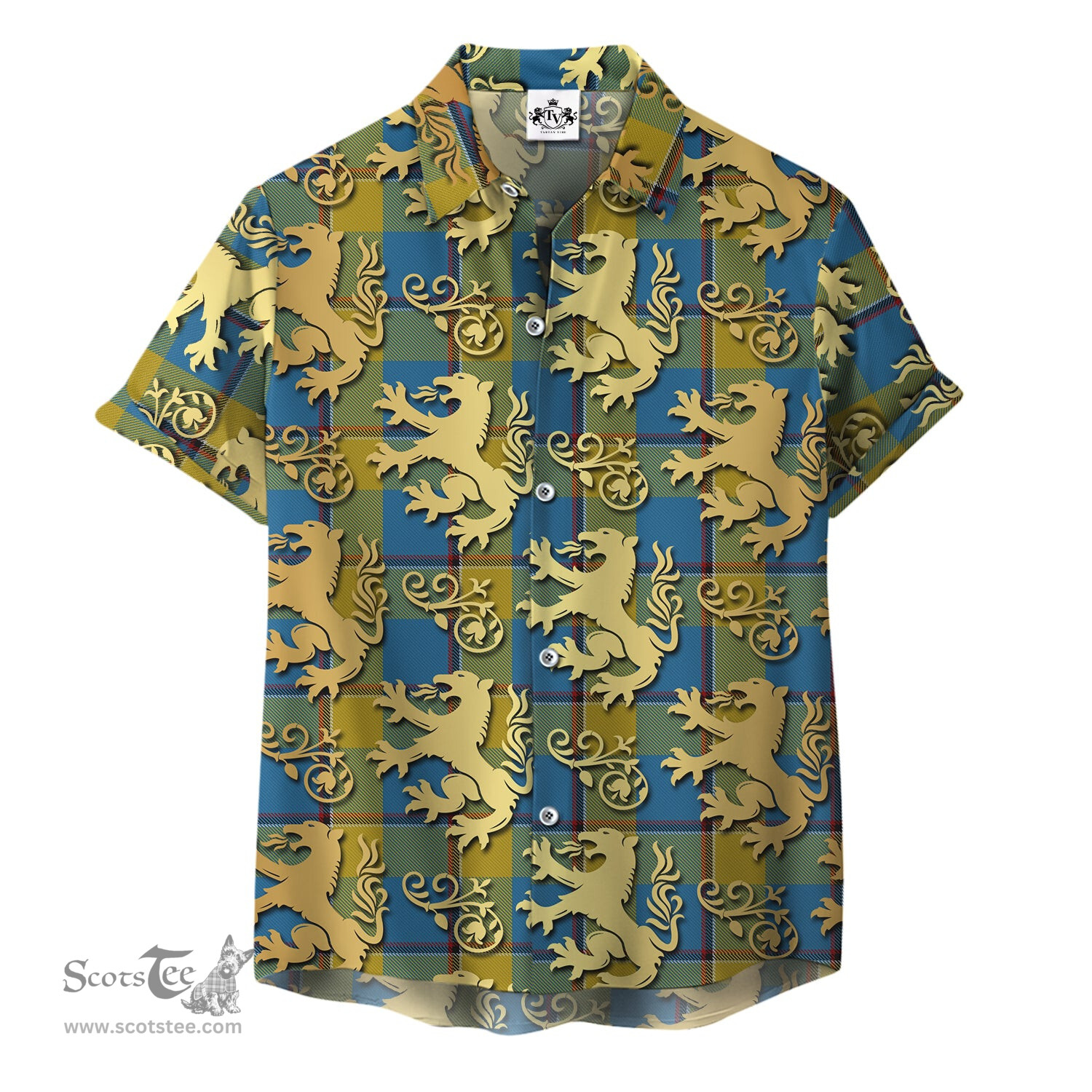 ScotsTee Shop Scottish Oliver Dress Pink Clan Tartan Lion Rampant Hawaiian Shirt