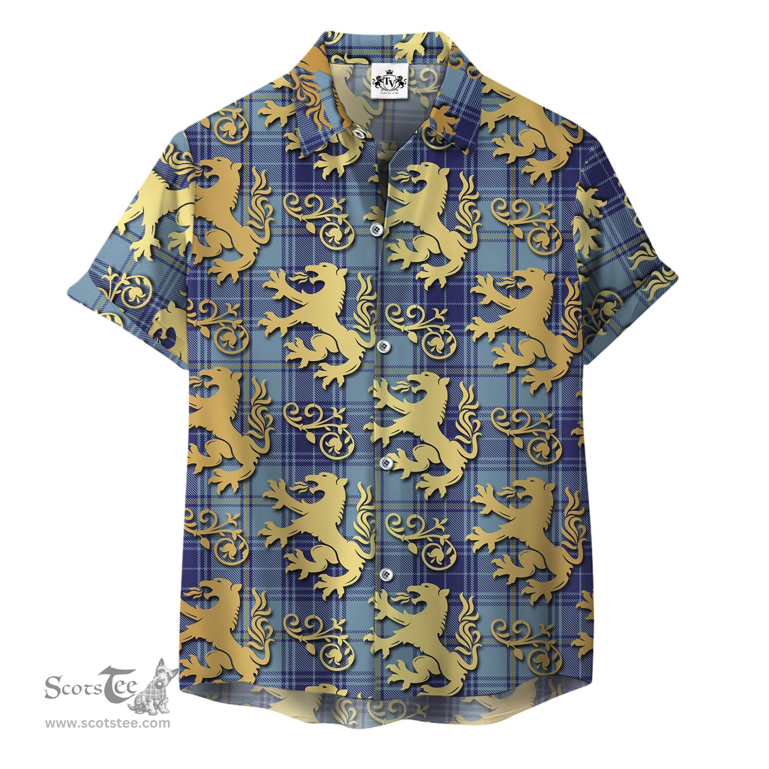 ScotsTee Shop Scottish Traynor Clan Tartan Lion Rampant Hawaiian Shirt