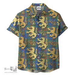 ScotsTee Shop Scottish Stewart of Appin Hunting Ancient Clan Tartan Lion Rampant Hawaiian Shirt