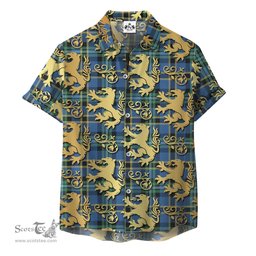 ScotsTee Shop Scottish Weir Ancient Clan Tartan Lion Rampant Hawaiian Shirt