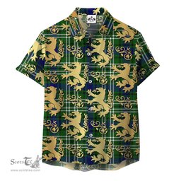 ScotsTee Shop Scottish Mow Clan Tartan Lion Rampant Hawaiian Shirt