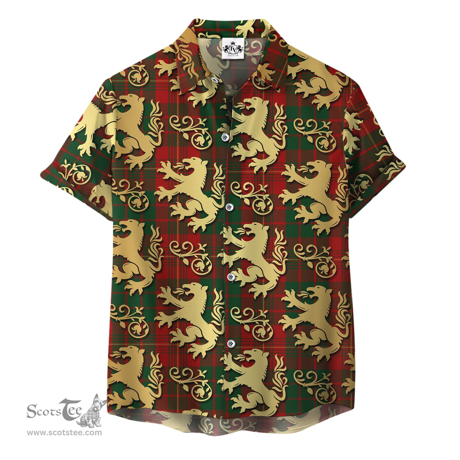 ScotsTee Shop Scottish MacRea - McRae Clan Tartan Lion Rampant Hawaiian Shirt