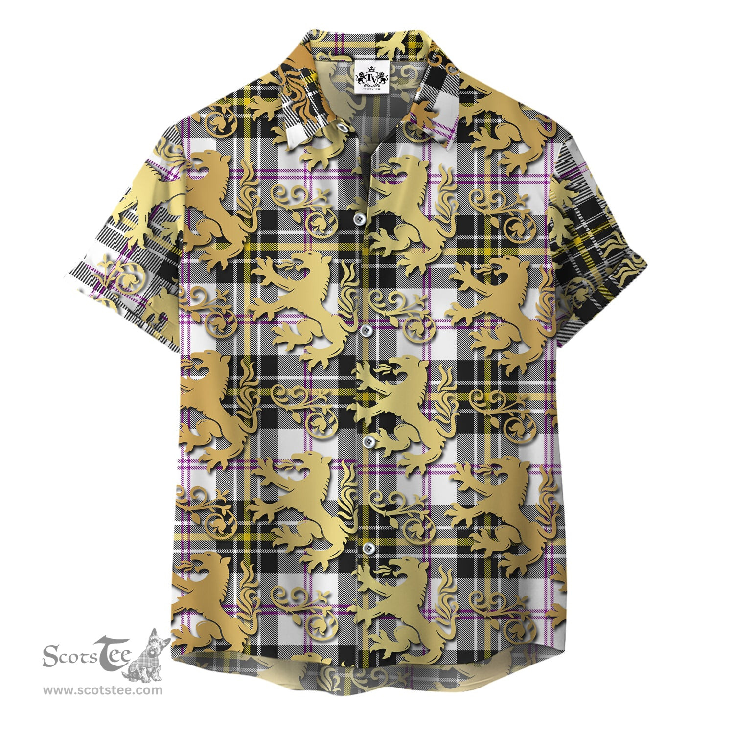 ScotsTee Shop Scottish MacPherson Dress Modern Clan Tartan Lion Rampant Hawaiian Shirt
