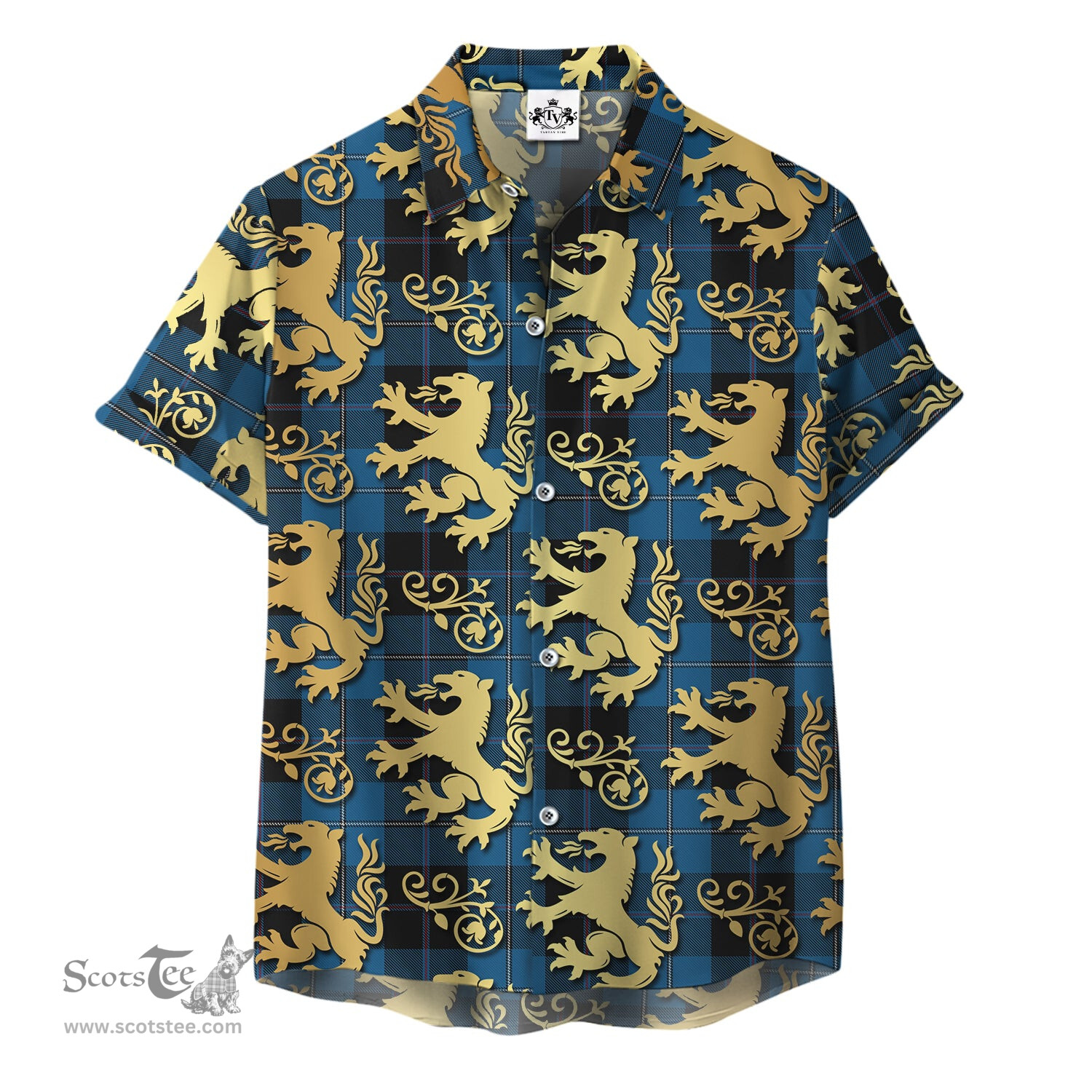 ScotsTee Shop Scottish Sorbie Clan Tartan Lion Rampant Hawaiian Shirt
