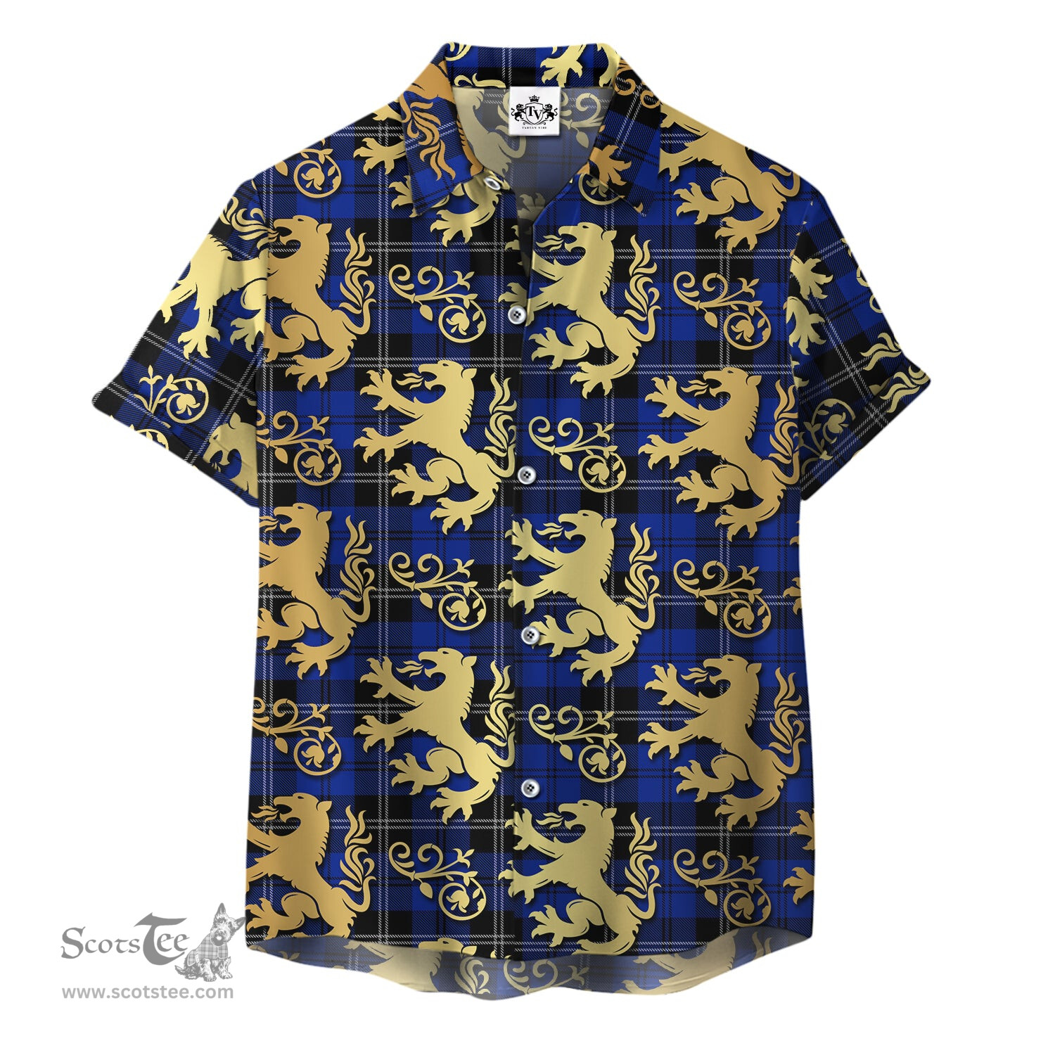 ScotsTee Shop Scottish Swan Clan Tartan Lion Rampant Hawaiian Shirt