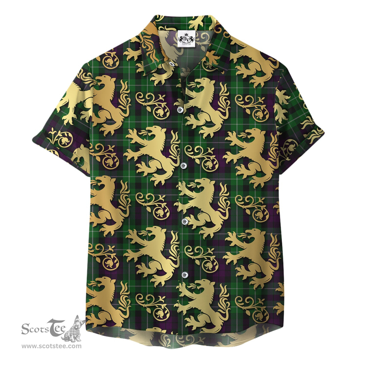ScotsTee Shop Scottish Wilson 02 Clan Tartan Lion Rampant Hawaiian Shirt