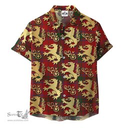 ScotsTee Shop Scottish Ross 07 Clan Tartan Lion Rampant Hawaiian Shirt