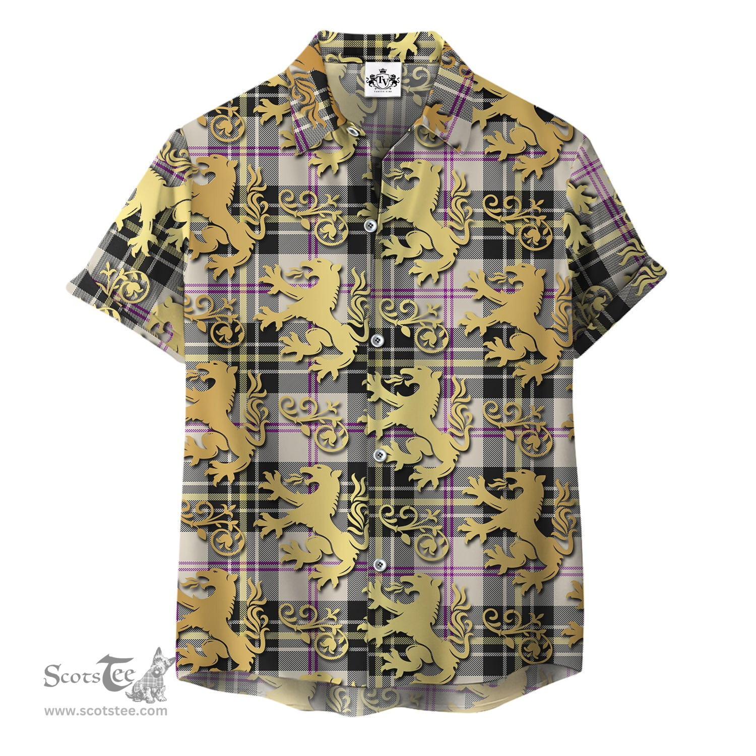 ScotsTee Shop Scottish MacPherson Dress Ancient Clan Tartan Lion Rampant Hawaiian Shirt