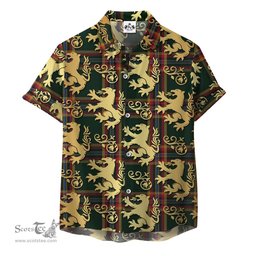 ScotsTee Shop Scottish Moran Family Ubique Clan Tartan Lion Rampant Hawaiian Shirt