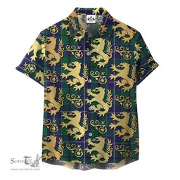 ScotsTee Shop Scottish Weisfeld Clan Tartan Lion Rampant Hawaiian Shirt