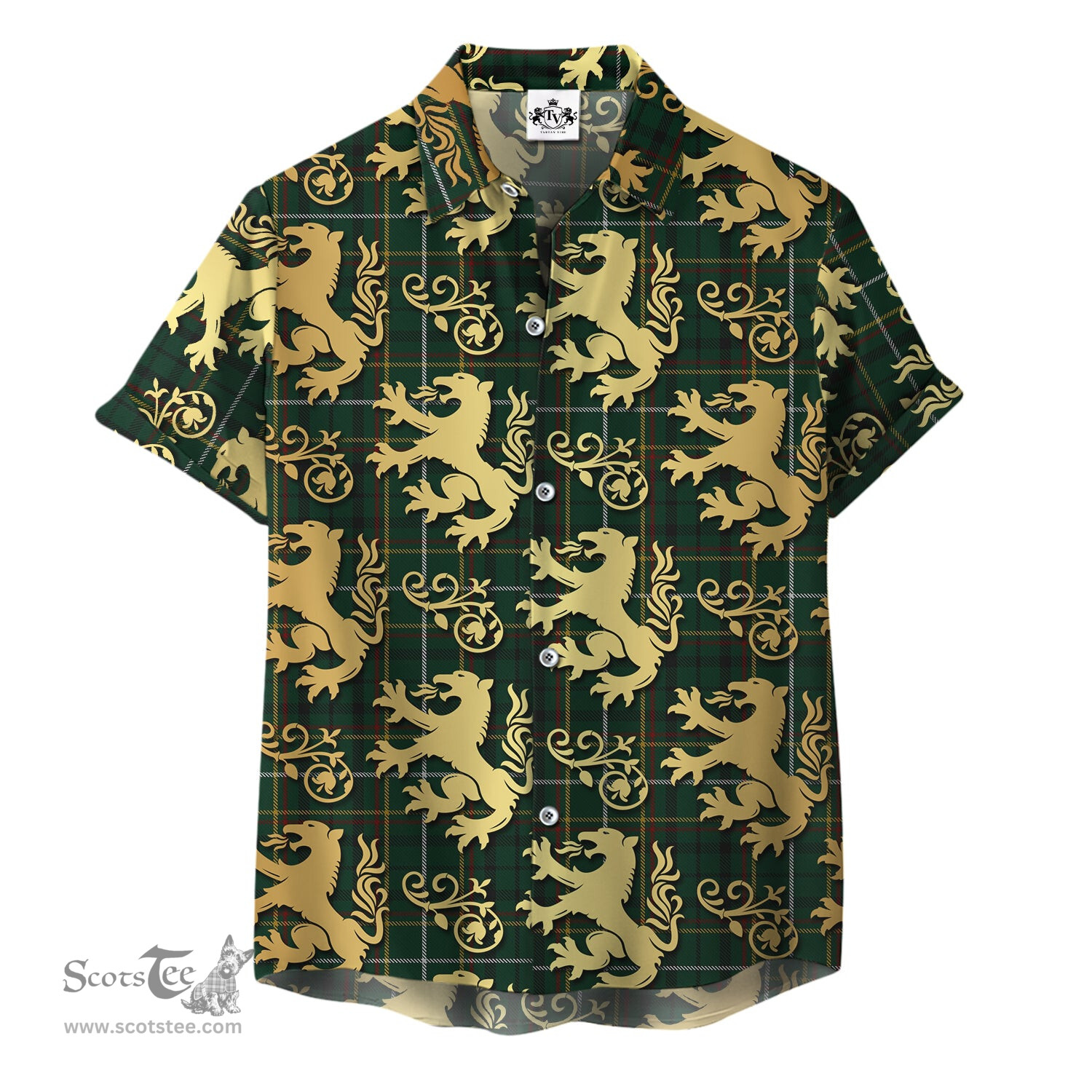 ScotsTee Shop Scottish MacStumer Hunting Clan Tartan Lion Rampant Hawaiian Shirt