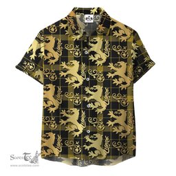 ScotsTee Shop Scottish Raeburn Clan Tartan Lion Rampant Hawaiian Shirt