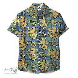 ScotsTee Shop Scottish Marshall Clan Tartan Lion Rampant Hawaiian Shirt