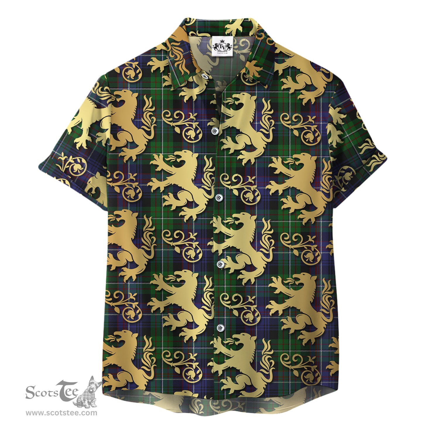 ScotsTee Shop Scottish Rankin 03 Clan Tartan Lion Rampant Hawaiian Shirt