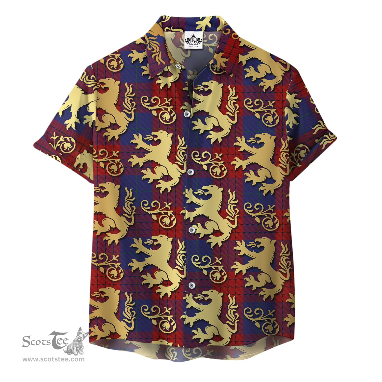 ScotsTee Shop Scottish Robinson Dress Clan Tartan Lion Rampant Hawaiian Shirt