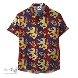 ScotsTee Shop Scottish Robinson Dress Clan Tartan Lion Rampant Hawaiian Shirt