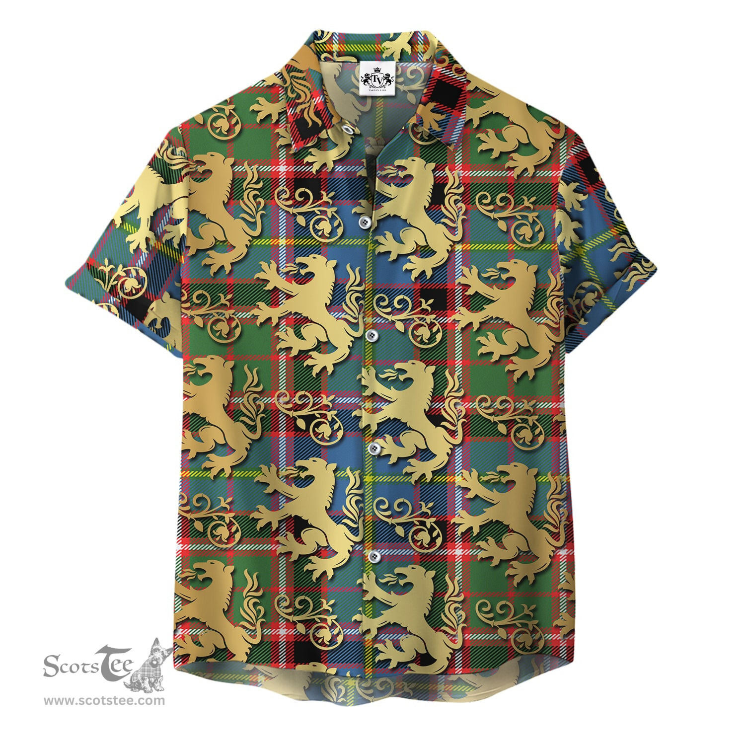 ScotsTee Shop Scottish Norvel Clan Tartan Lion Rampant Hawaiian Shirt