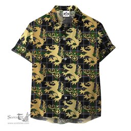 ScotsTee Shop Scottish Webster Clan Tartan Lion Rampant Hawaiian Shirt