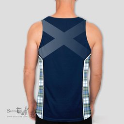 ScotsTee Shop Scottish Campbell Dress Ancient Clan Scottish Crest and Scottish Thistle Sport Tartan Mens Tanks Top
