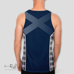 ScotsTee Shop Scottish Campbell of Cawdor Dress Clan Scottish Crest and Scottish Thistle Sport Tartan Mens Tanks Top