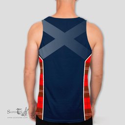 ScotsTee Shop Scottish Gartshore Clan Scottish Crest and Scottish Thistle Sport Tartan Mens Tanks Top