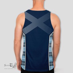 ScotsTee Shop Scottish Clark Ancient Clan Scottish Crest and Scottish Thistle Sport Tartan Mens Tanks Top