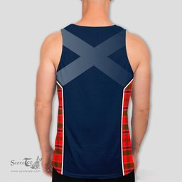 ScotsTee Shop Scottish Munro Modern Clan Scottish Crest and Scottish Thistle Sport Tartan Mens Tanks Top