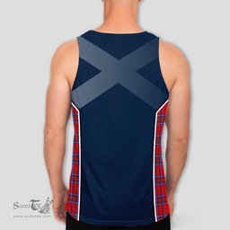 ScotsTee Shop Scottish Rait Clan Scottish Crest and Scottish Thistle Sport Tartan Mens Tanks Top