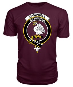 ScotsTee Shop Scottish Campell of Cawder Clan Tartan Scottish Clans Crest T Shirt