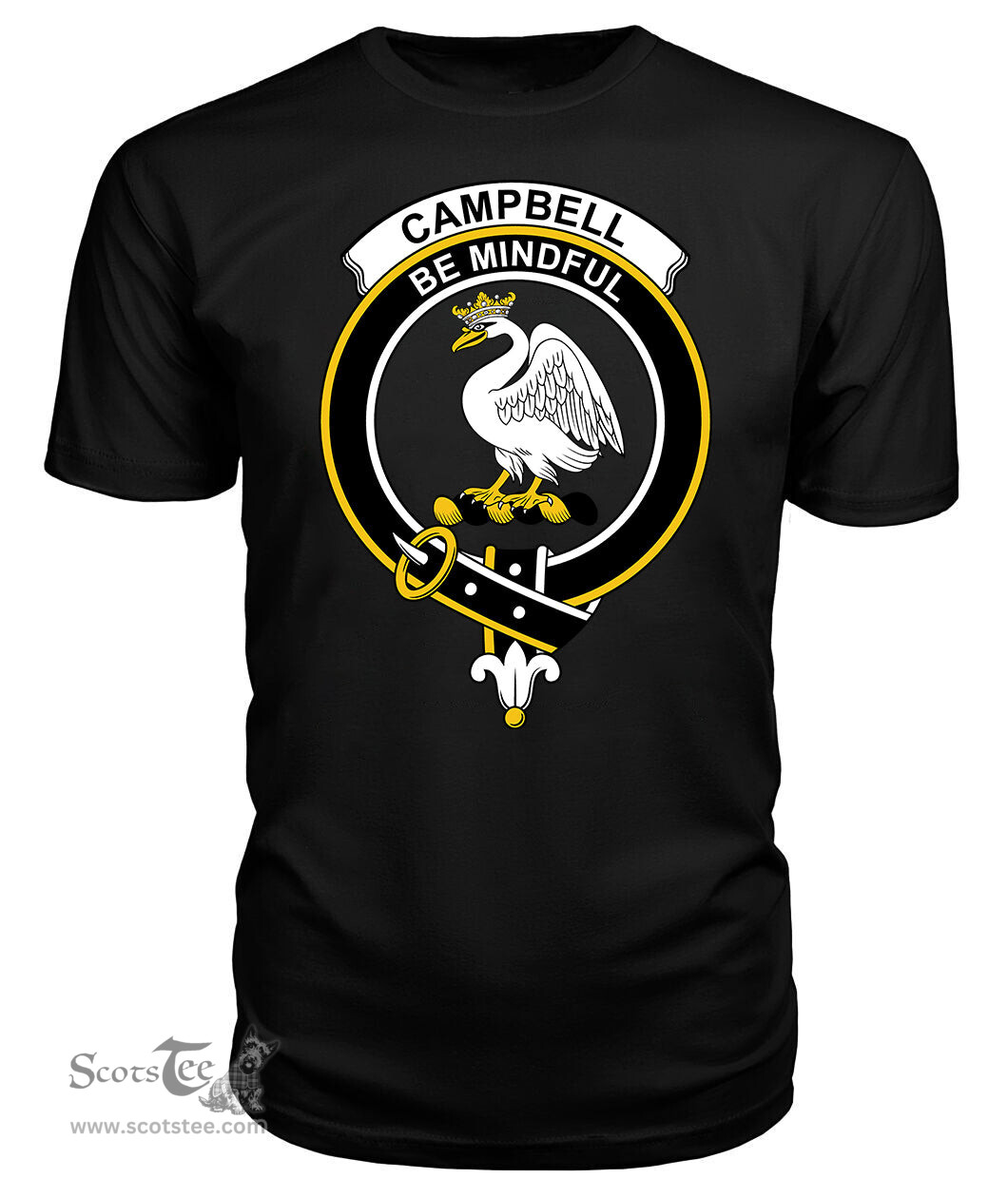 ScotsTee Shop Scottish Campell of Cawder Clan Tartan Scottish Clans Crest T Shirt