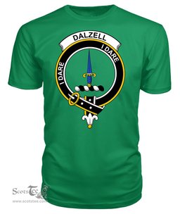 ScotsTee Shop Scottish Dalzell Clan Tartan Scottish Clans Crest T Shirt