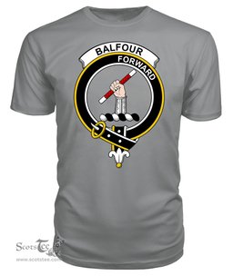 ScotsTee Shop Scottish Balfour Clan Tartan Scottish Clans Crest T Shirt