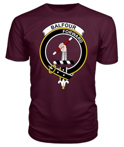 ScotsTee Shop Scottish Balfour Clan Tartan Scottish Clans Crest T Shirt