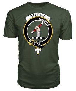 ScotsTee Shop Scottish Balfour Clan Tartan Scottish Clans Crest T Shirt