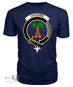 ScotsTee Shop Scottish Crosbie (or Crosby) Clan Tartan Scottish Clans Crest T Shirt