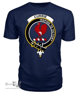 ScotsTee Shop Scottish Currie or Curry Clan Tartan Scottish Clans Crest T Shirt