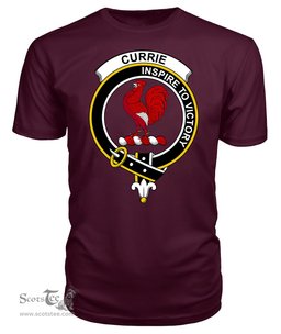 ScotsTee Shop Scottish Currie or Curry Clan Tartan Scottish Clans Crest T Shirt
