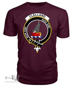 ScotsTee Shop Scottish Clelland Clan Tartan Scottish Clans Crest T Shirt