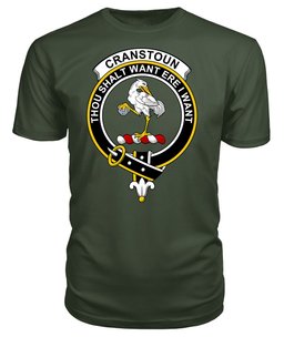 ScotsTee Shop Scottish Cranstoun Clan Tartan Scottish Clans Crest T Shirt