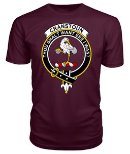 ScotsTee Shop Scottish Cranstoun Clan Tartan Scottish Clans Crest T Shirt