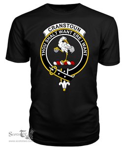 ScotsTee Shop Scottish Cranstoun Clan Tartan Scottish Clans Crest T Shirt