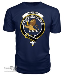 ScotsTee Shop Scottish Martin Clan Tartan Scottish Clans Crest T Shirt